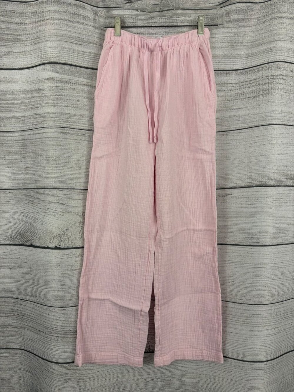 Aritzia Little Moon Pink Air Plush Wide-Leg Cotton Sail Pants Size XS